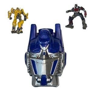 Transformers 2009 7-Eleven Optimus Prime Straw Topper & Mini Figures Lot Hasbro